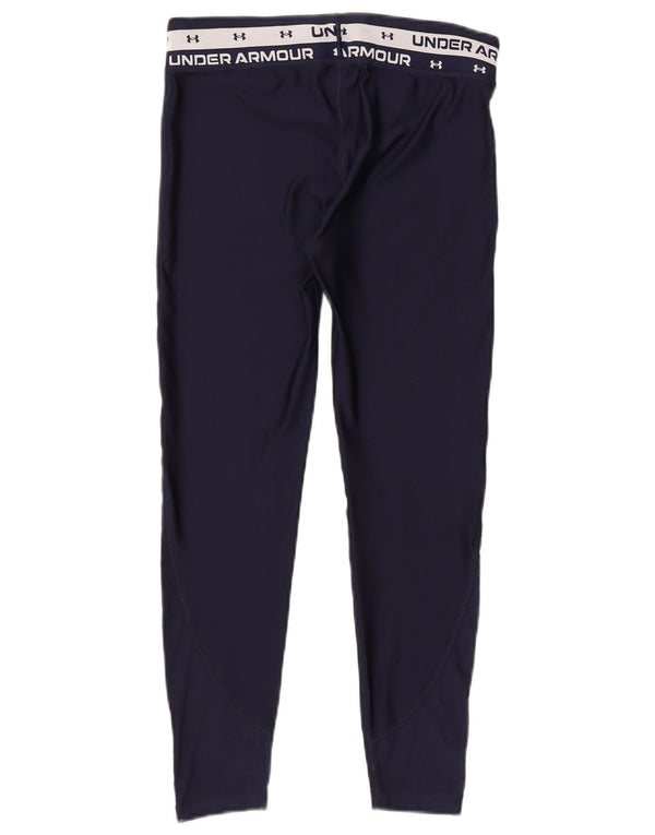 Leggings grafici per ragazze Under Armour 11-12 anni Large in poliestere blu navy