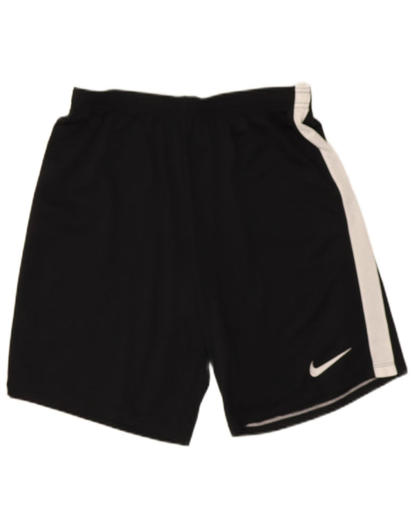 Pantaloncini sportivi Nike Dri Fit da donna UK 14 Large Nero Colourblock Poliestere