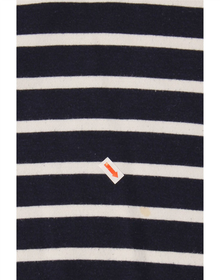 JOULES Felpa oversize da donna Maglione UK 10 Small Blu Navy a righe