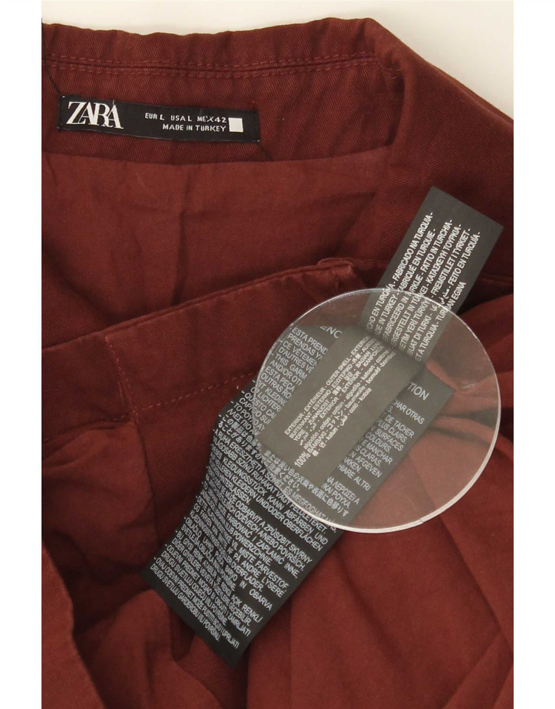 Giubbotto bomber da uomo Zara UK 40 grande in cotone bordeaux