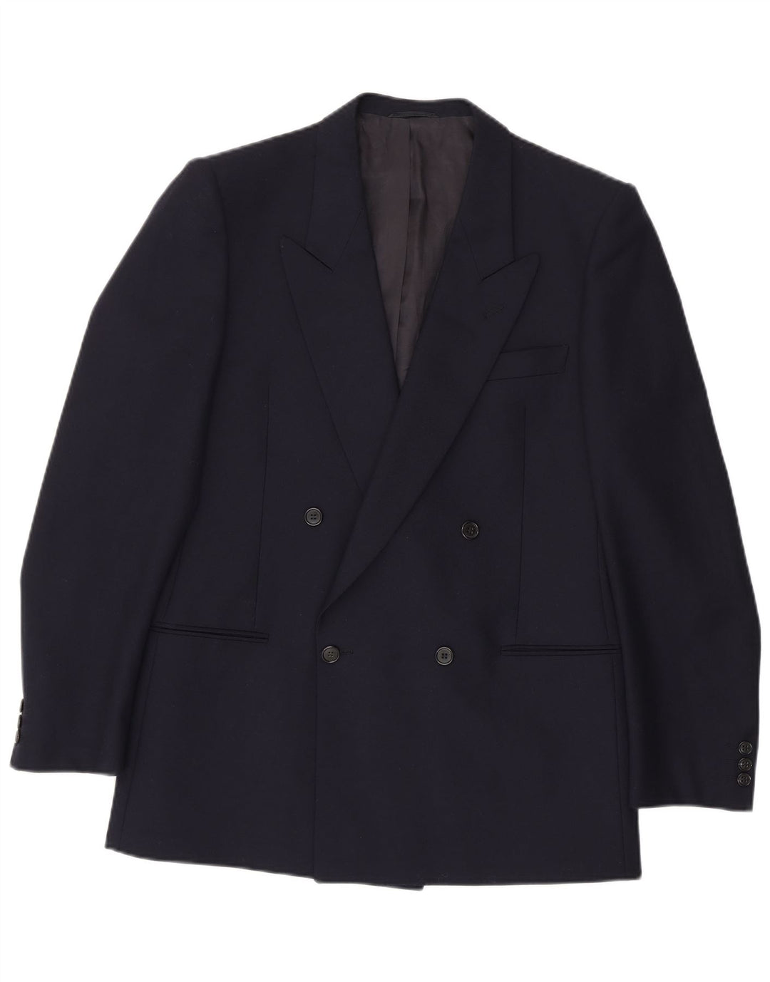 Giacca Blazer Doppiopetto Uomo FACIS IT 52 XL Blu Navy Lana Vergine