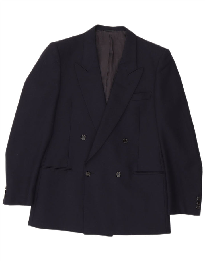 Giacca Blazer Doppiopetto Uomo FACIS IT 52 XL Blu Navy Lana Vergine