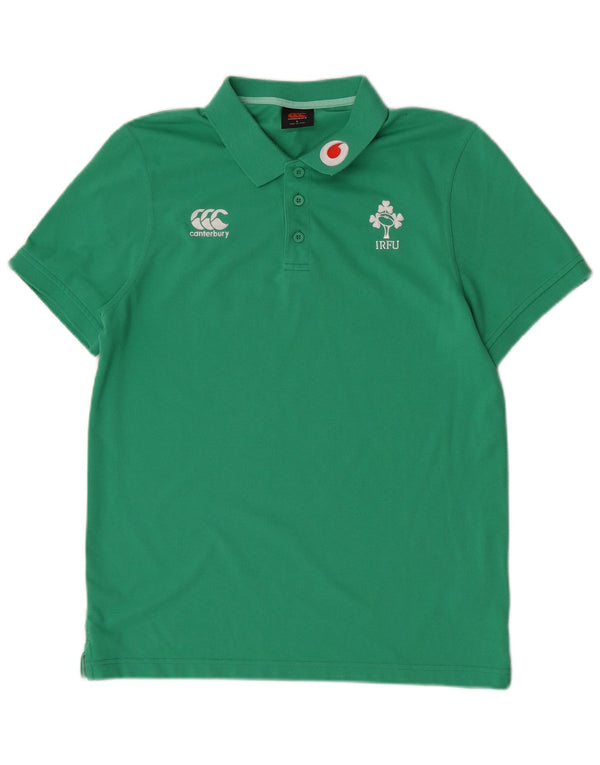 Polo Canterbury da uomo IRFU grande poliestere verde