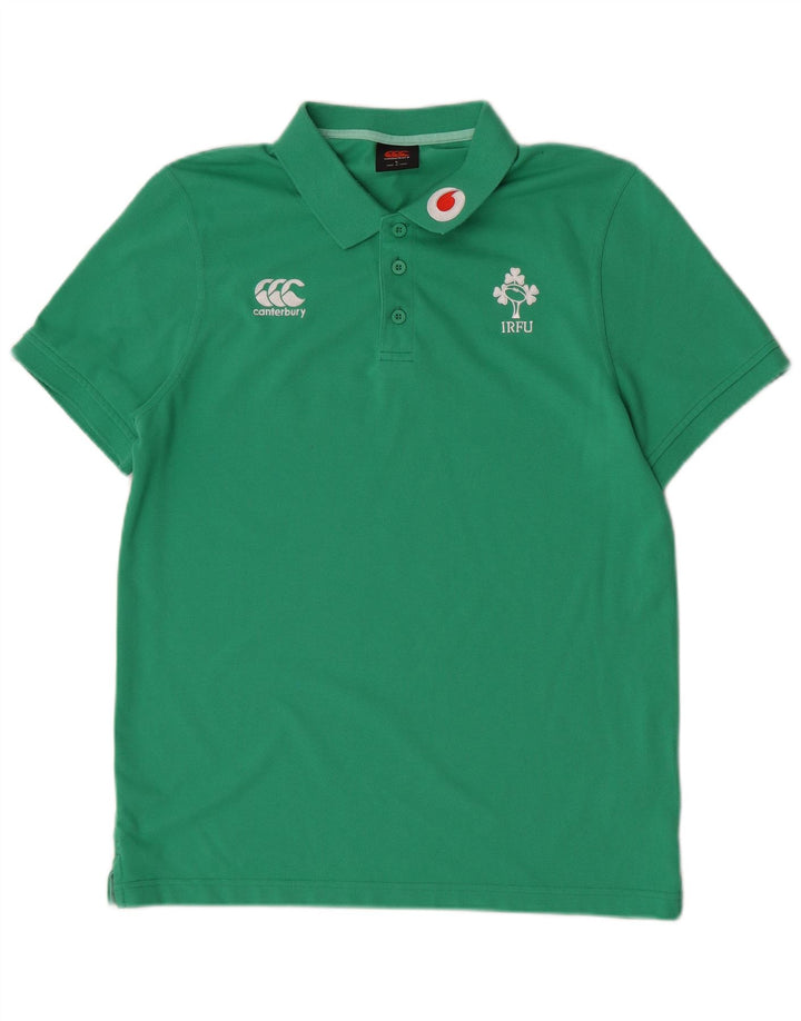 Polo Canterbury da uomo IRFU grande poliestere verde