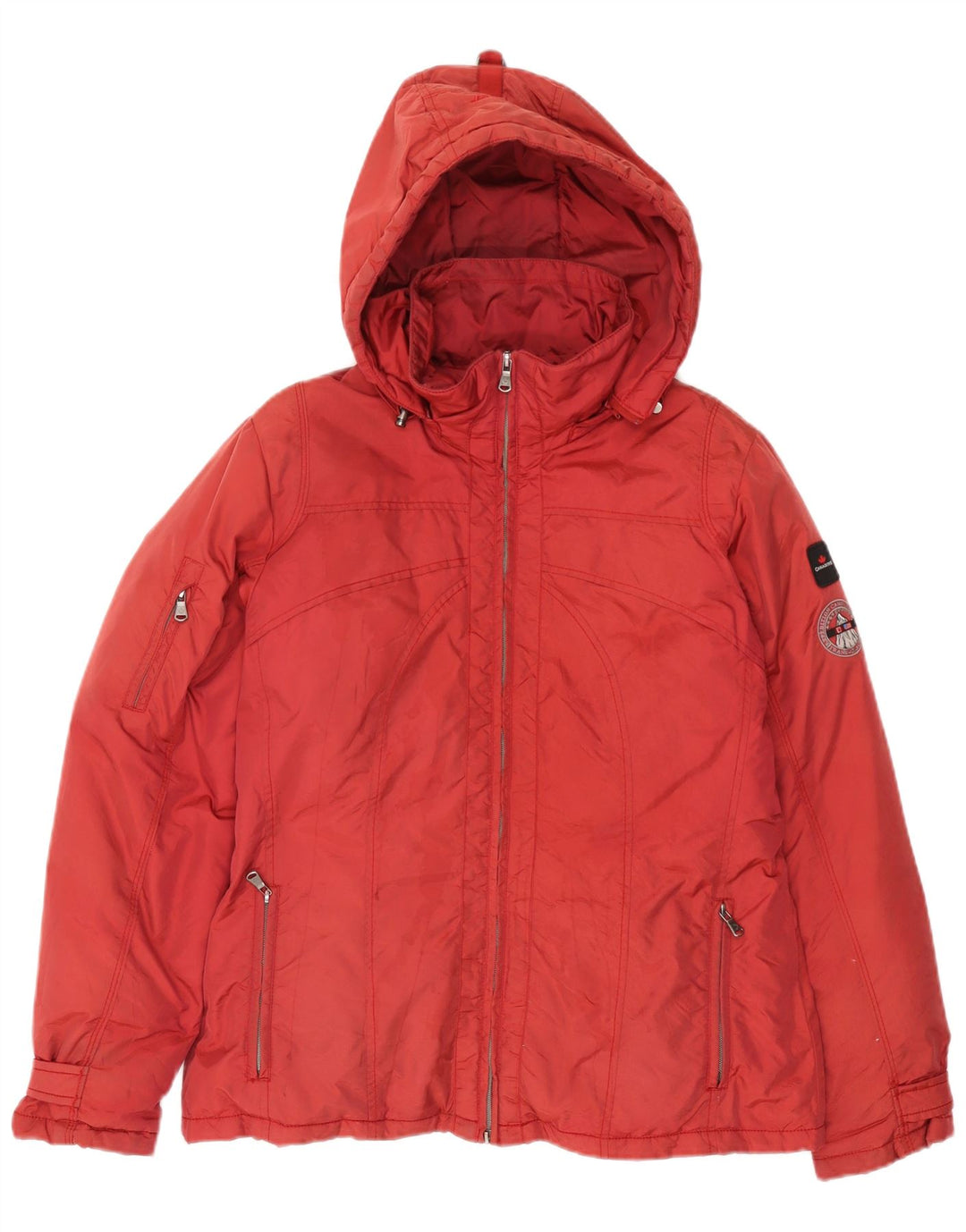 Giacca imbottita con cappuccio da uomo Canadiens IT 50 Large in nylon rosso