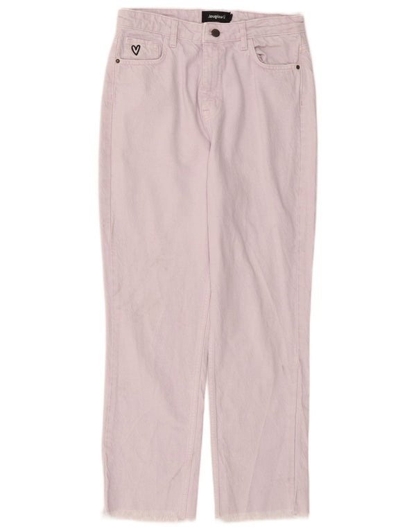 DESIGUAL Jeans dritti da donna EU 38 Medio W26 L27 Cotone viola