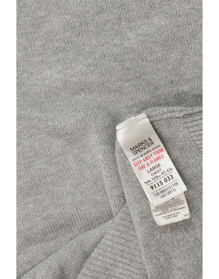 Canotta da uomo Marks & Spencer blu Harbour Vest grande cotone grigio