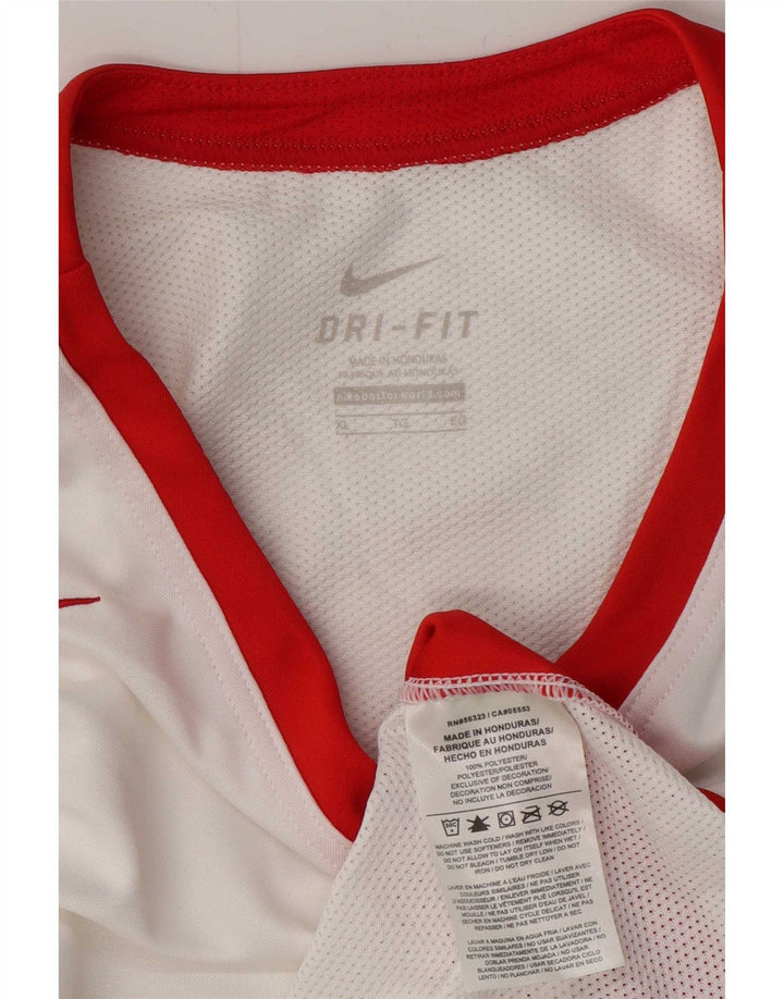 Canotta Nike Dri Fit da uomo XL in poliestere color block bianco