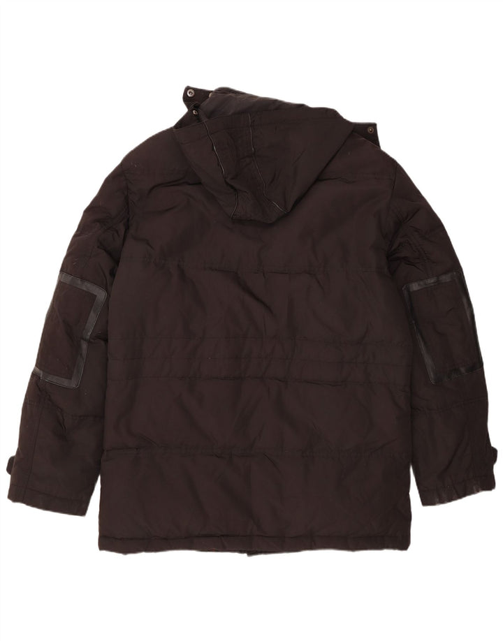 Giacca Parka da uomo con cappuccio Navigare UK 40 Large Nero Poliestere