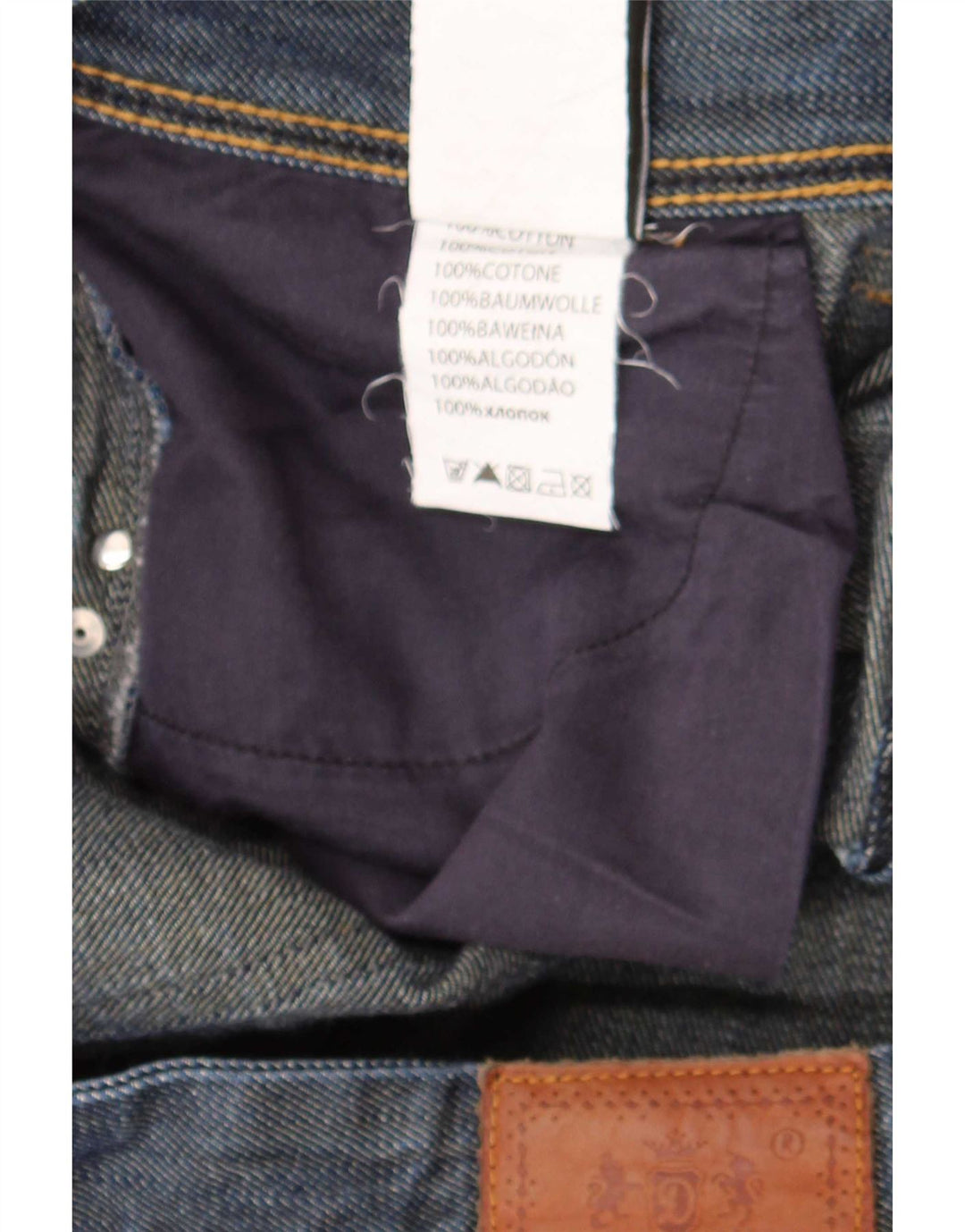 Jeans dritti da uomo Datch W38 L33 in cotone blu