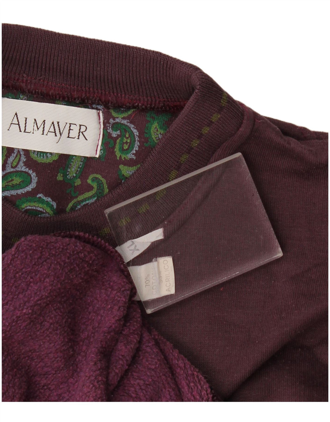 Felpa grafica da uomo vintage maglione XL in cotone marrone