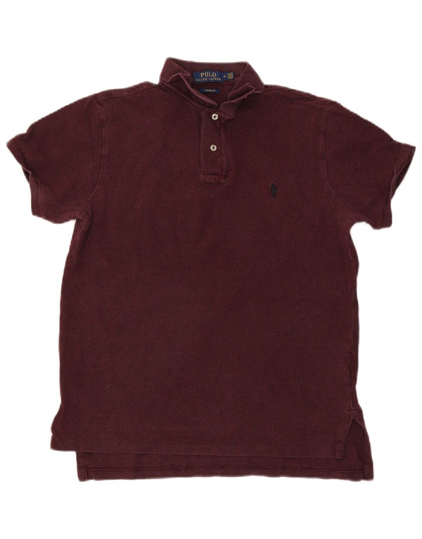 Camicia Polo Ralph Lauren da uomo su misura in cotone bordeaux medio