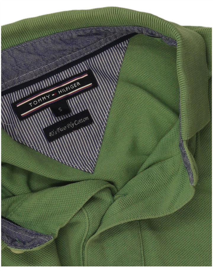 Polo da uomo Tommy Hilfiger piccola in cotone verde