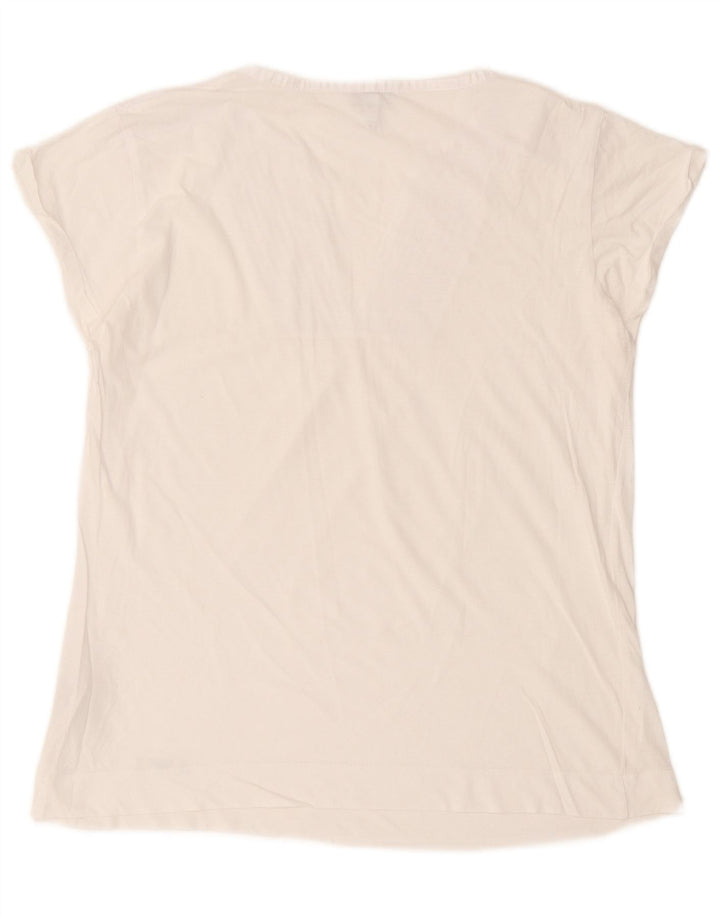 Camicetta da donna Armani Jeans Top UK 16 grande cotone bianco