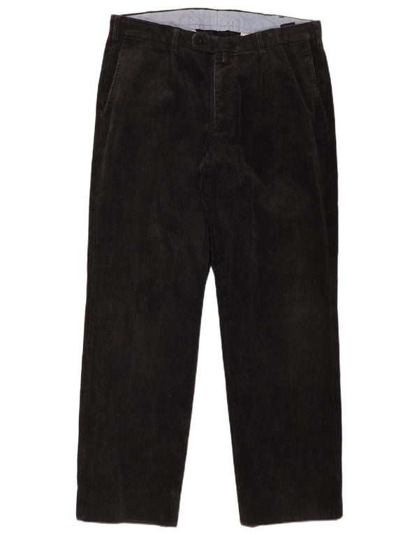 Pantaloni dritti da uomo in velluto a coste Gant W36 L32 cotone nero
