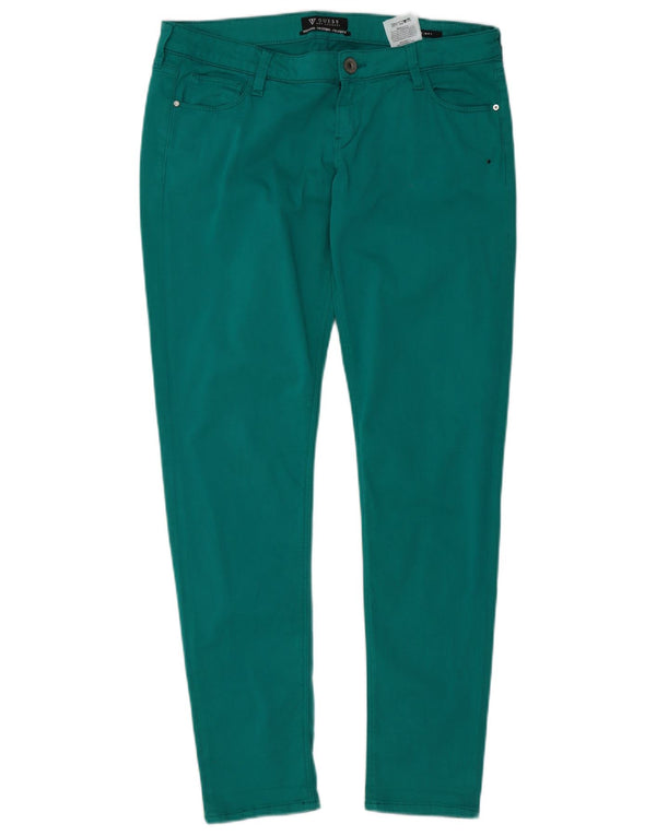 Pantaloni chino skinny Guess Beverly W32 L31 da donna in cotone verde