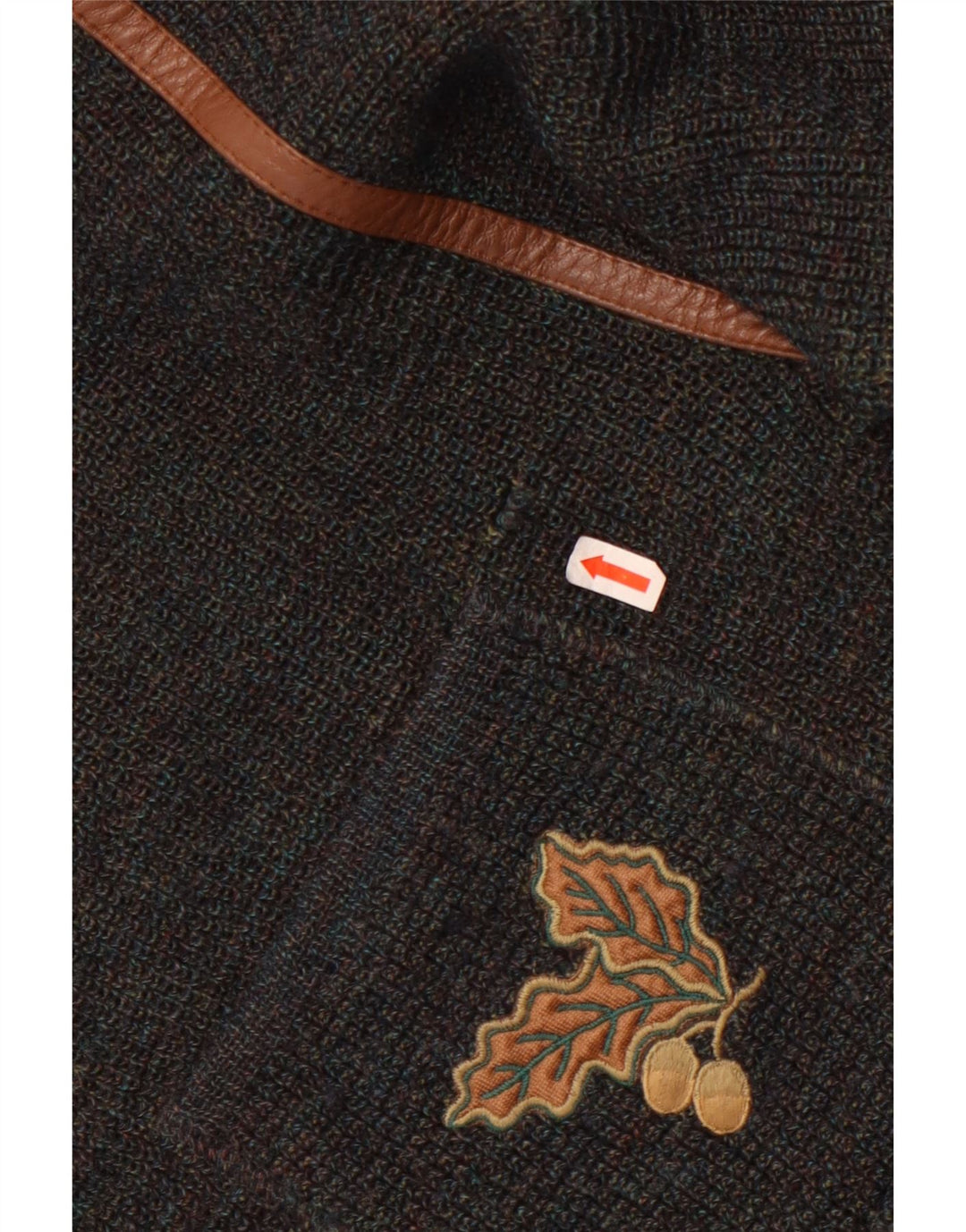 Maglione cardigan doppio petto da uomo Marz EU 52 grande lana screziata grigia