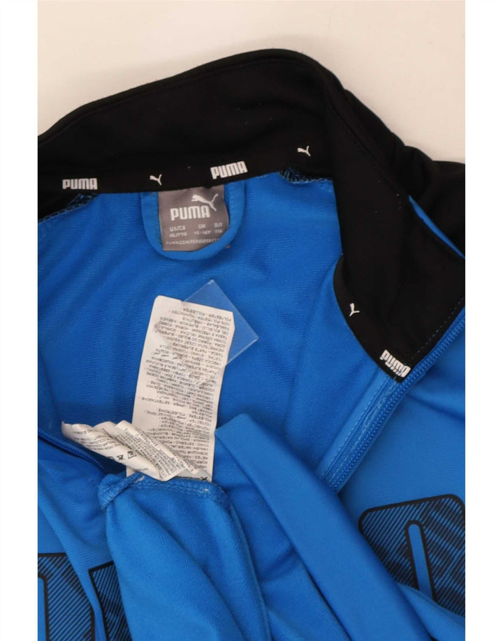 Giacca da ginnastica grafica da ragazzo Puma 15-16 anni Blu Colourblock