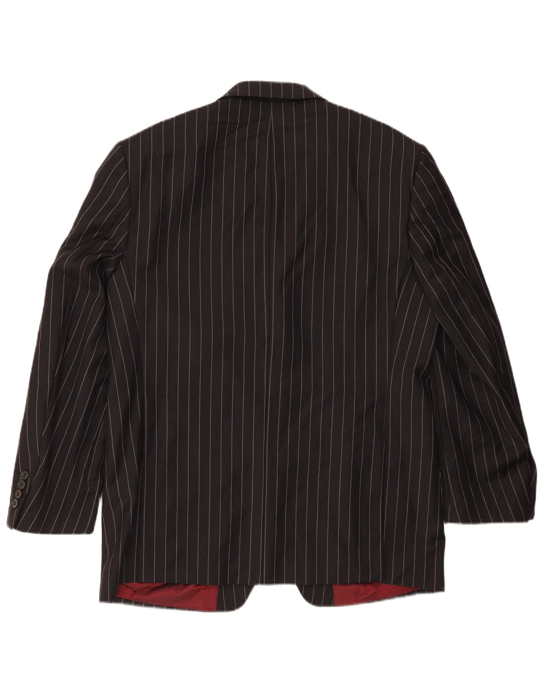 Giacca blazer a 3 bottoni Marks & Spencer da uomo UK 42 grande gessato nero