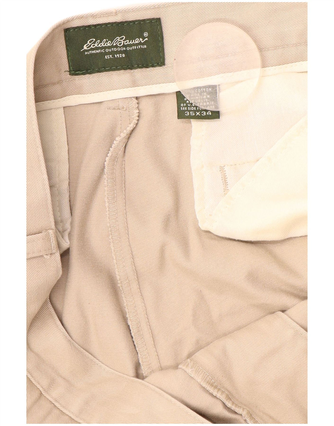 Pantaloni chino dritti da uomo IZOD W35 L34 in cotone beige