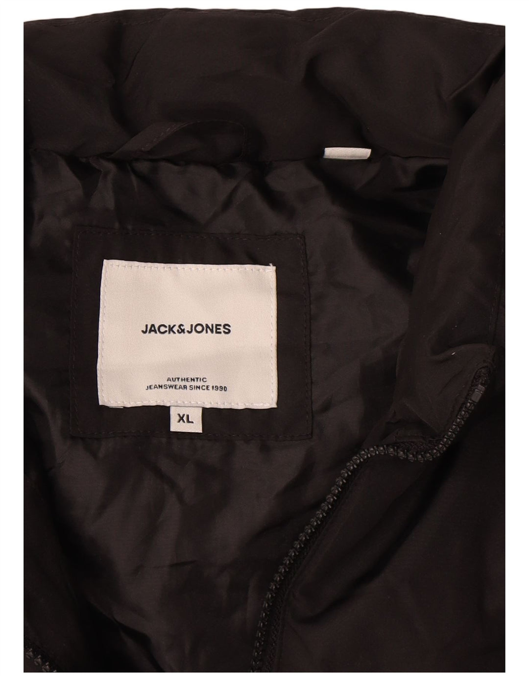 Gilet imbottito da uomo Jack & Jones UK 42 XL poliestere nero