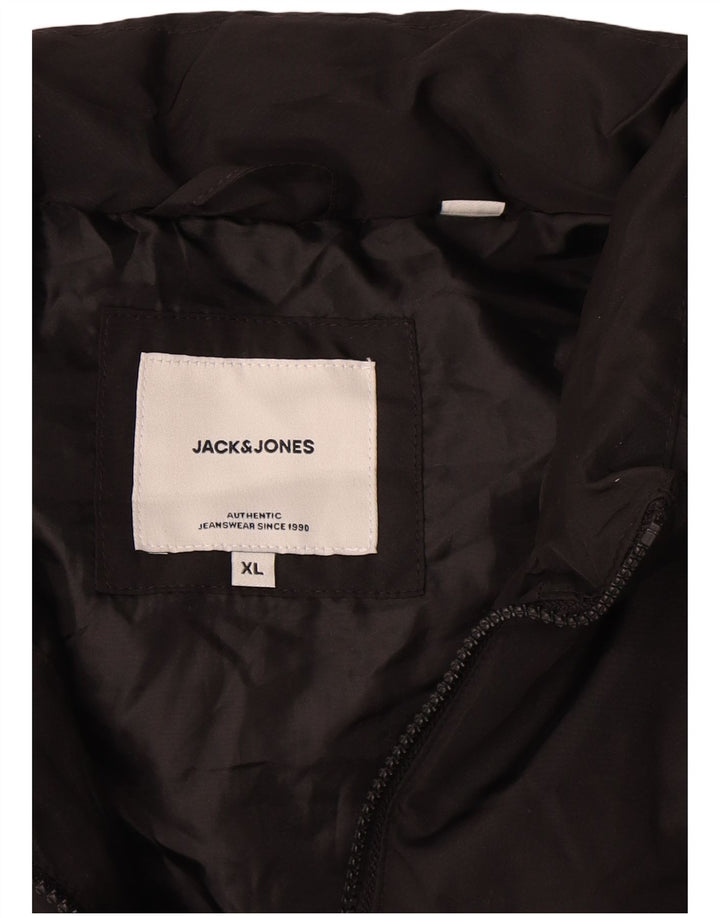 Gilet imbottito da uomo Jack & Jones UK 42 XL poliestere nero