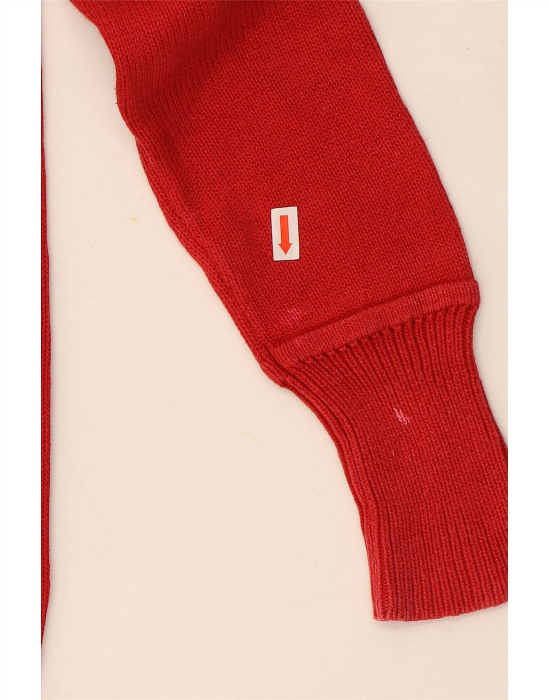 Maglione maglione a collo alto da donna Zara UK 14 cotone rosso medio