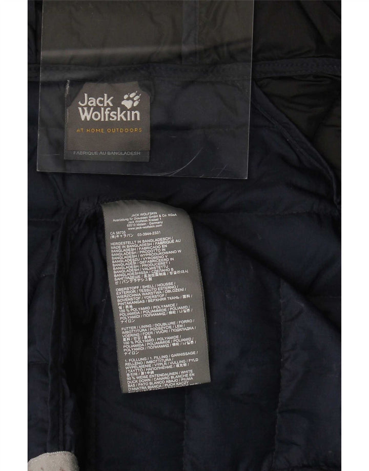 Giacca imbottita da donna Jack Wolfskin UK 12 Medium Navy Blue Colourblock