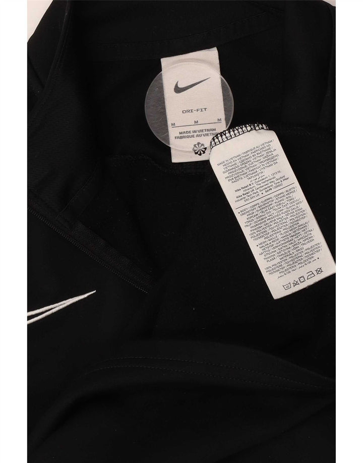 Maglia da tuta Nike Dri Fit con collo e zip da uomo, color block medio nero