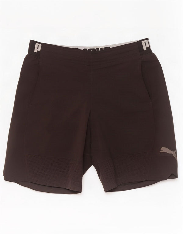 Pantaloncini sportivi grafici da uomo Puma grandi in poliestere nero