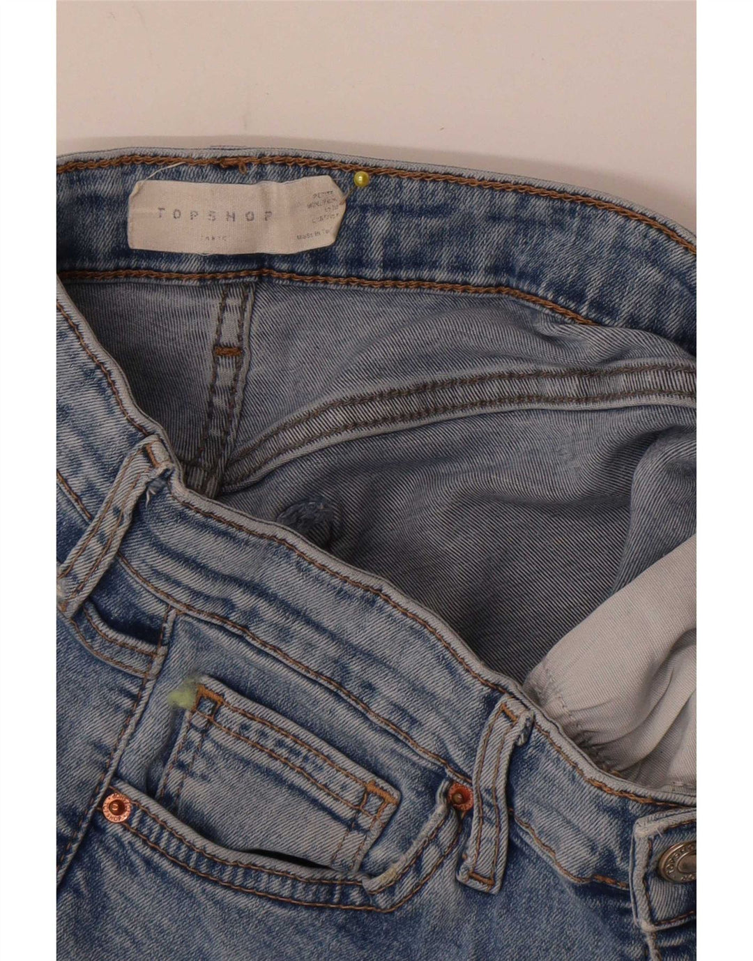 Jeans skinny effetto consumato da donna Topshop W24 L25 Blu