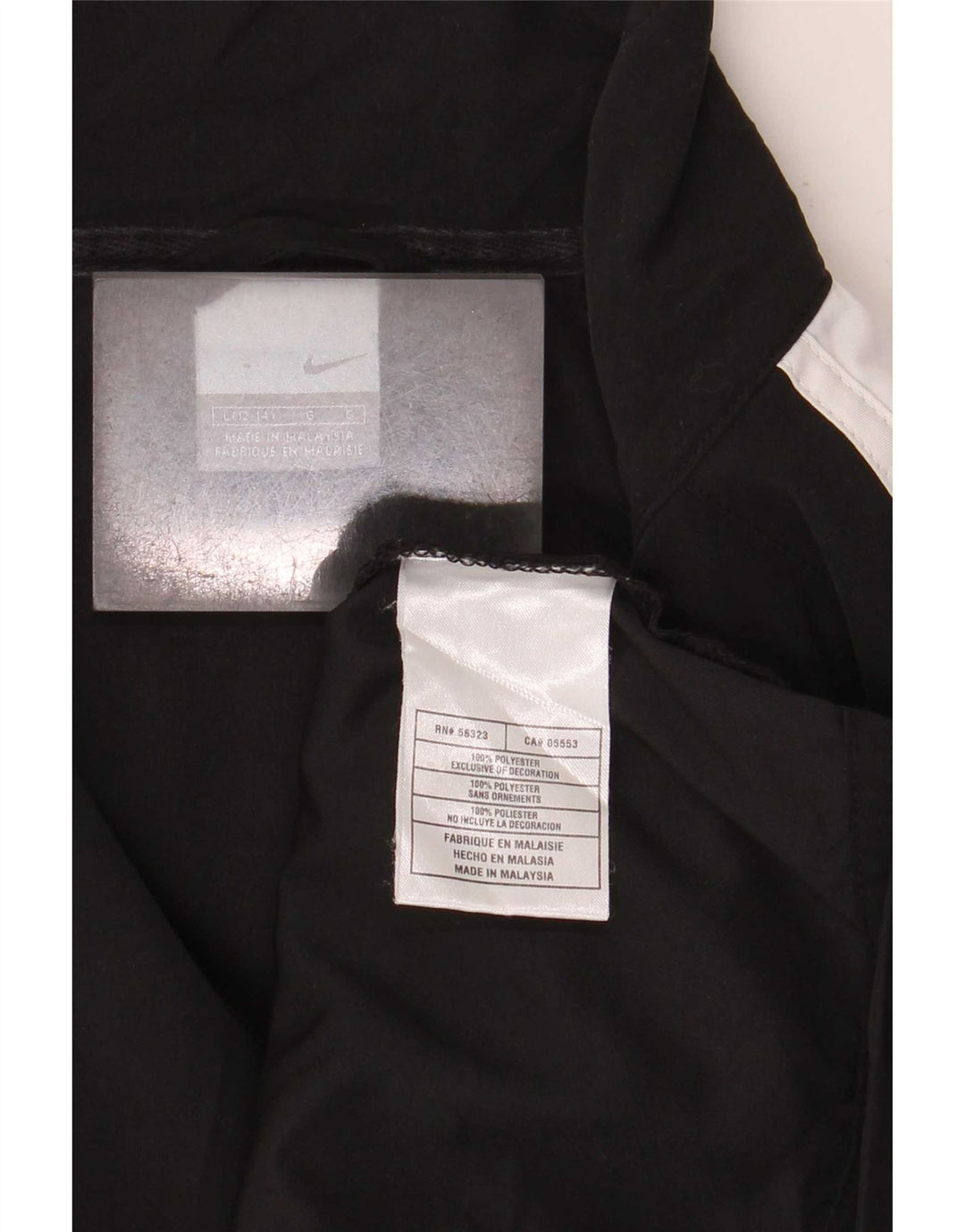 Giacca da tuta da donna Nike US 12/14 Large Nero Colourblock Poliestere
