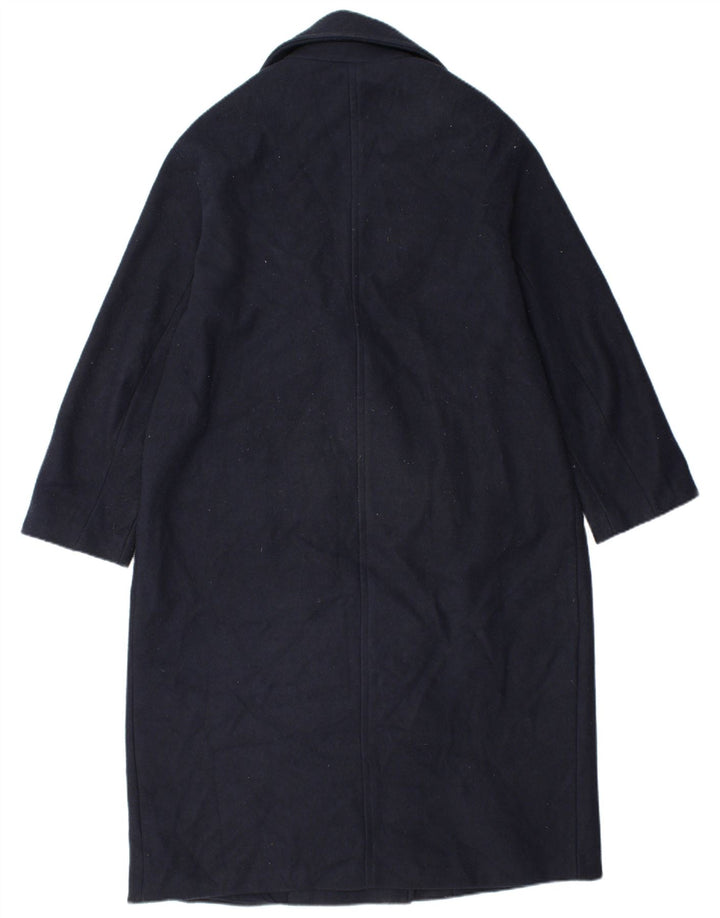 Cappotto doppiopetto da uomo Zara UK 36 piccolo poliestere blu navy