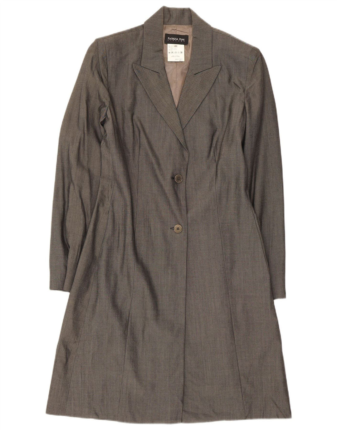PATRIZIA PEPE Cappotto Donna IT 40 Small Grigio Viscosa