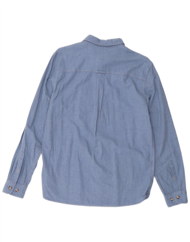 FAT FACE Camicia da uomo vestibilità regolare piccola in cotone blu