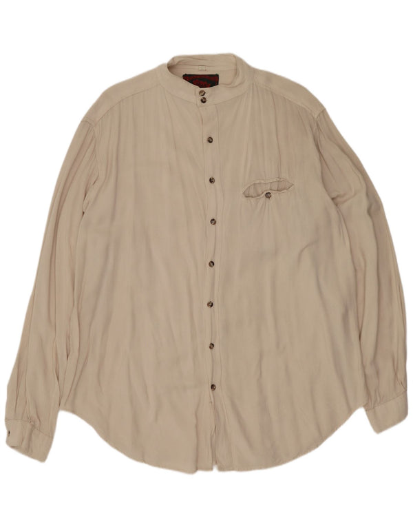 Camicia Uomo C&A Taglia 43/44 XL Viscosa Beige