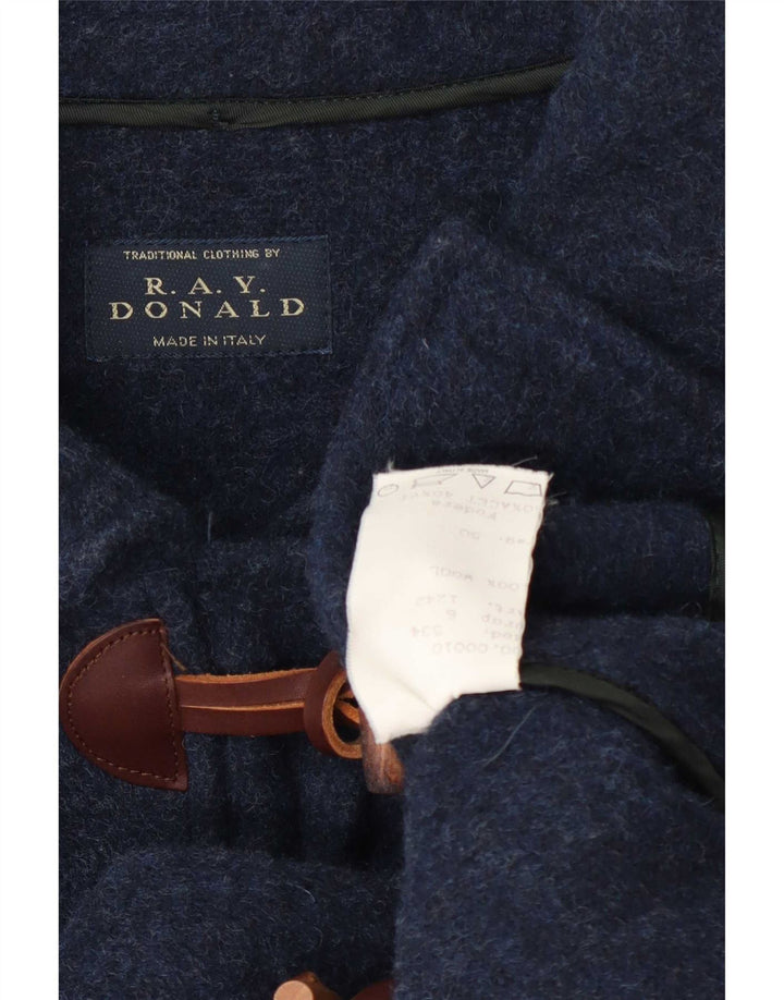 Montgomery vintage da uomo IT 50 grande in lana blu navy