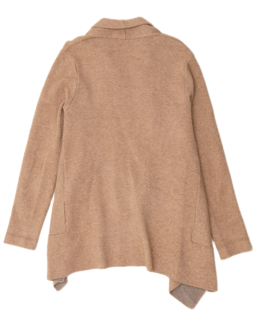 Maglione cardigan lungo asimmetrico da donna Zara UK 14 Beige medio