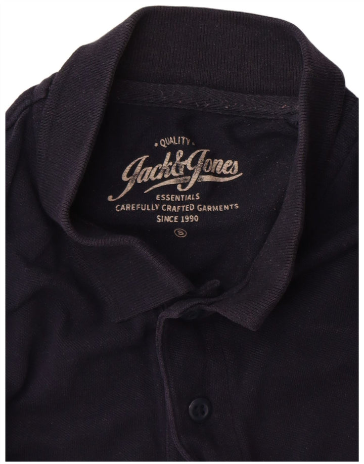 Polo da uomo Jack & Jones piccola in cotone blu navy