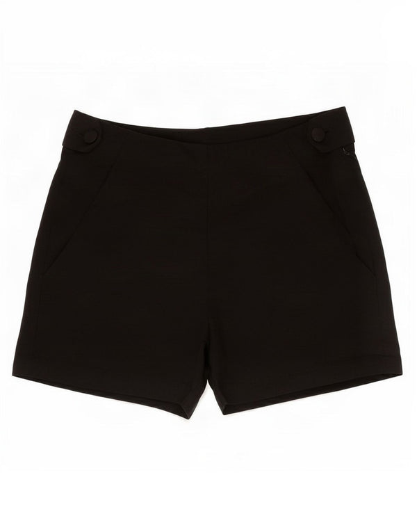 Pantaloncini casual a vita alta da donna Topshop UK 10 piccoli W28 neri