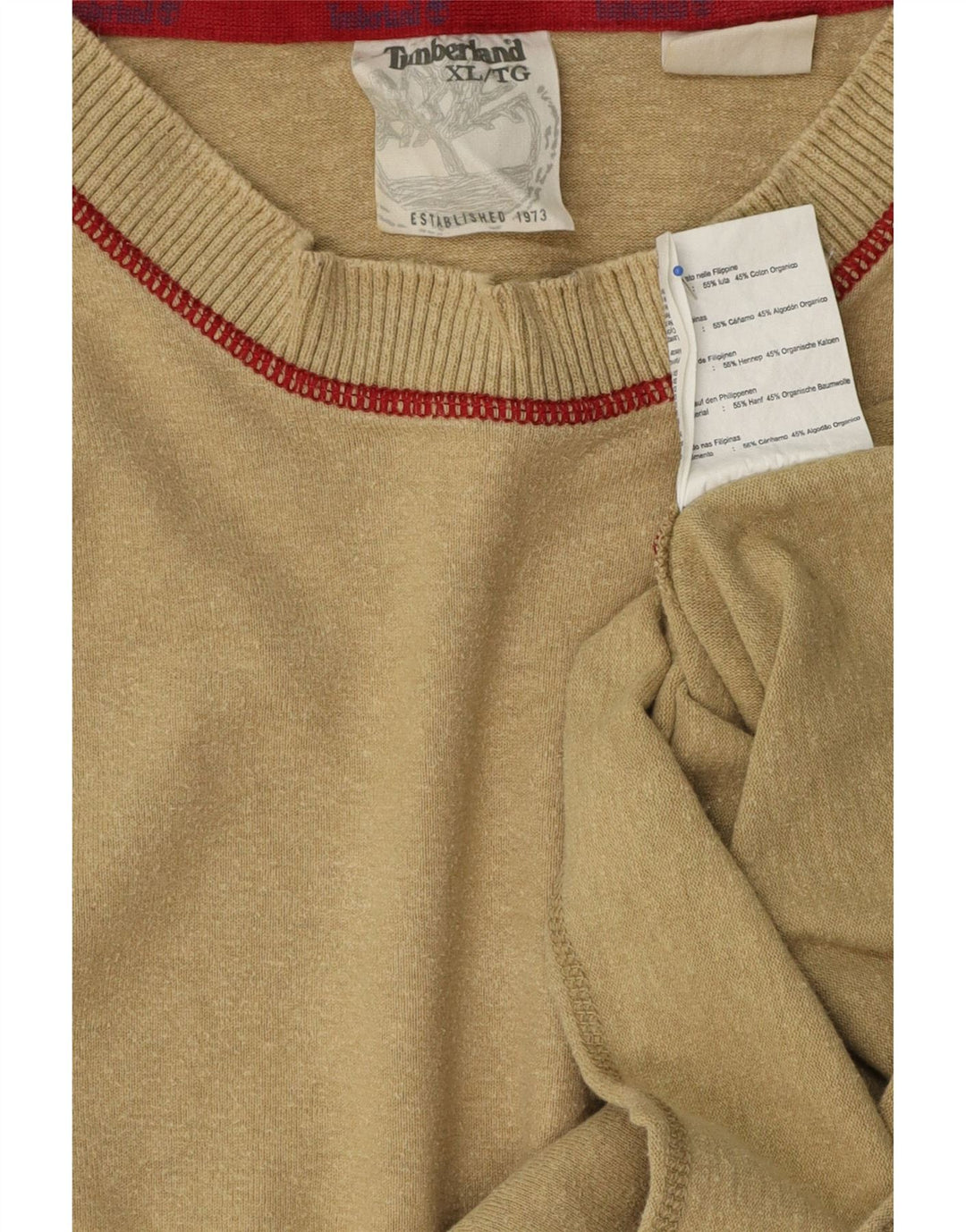 Maglione maglione girocollo da uomo Timberland XL Canapa beige