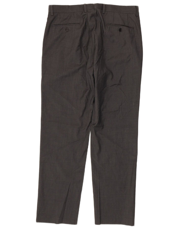 Pantaloni da abito dritti da uomo DKNY W34 L30 grigi