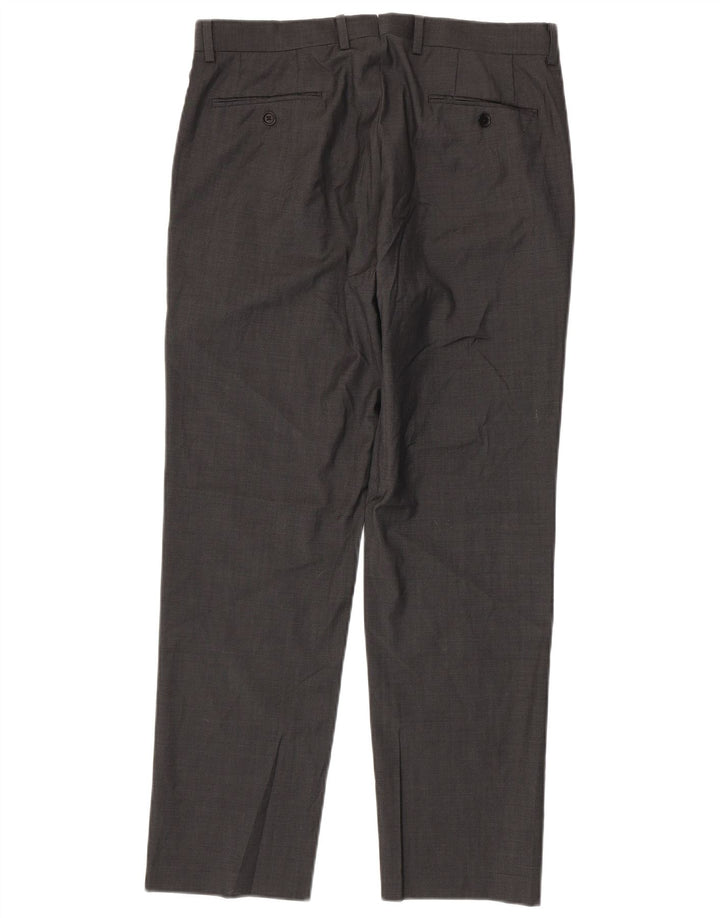 Pantaloni da abito dritti da uomo DKNY W34 L30 grigi