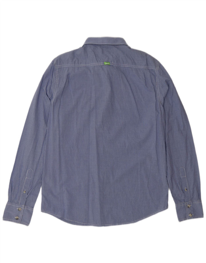 Camicia da uomo SUPERDRY XL in cotone a quadretti blu