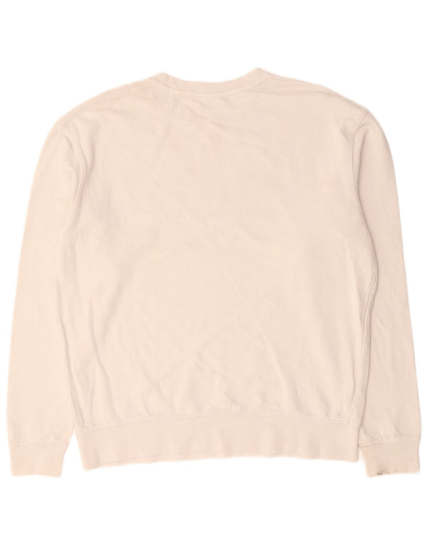 Zara Uomo Felpa Maglione Grande Bianco Colorblock Cotone