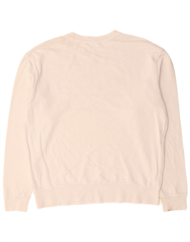 Zara Uomo Felpa Maglione Grande Bianco Colorblock Cotone