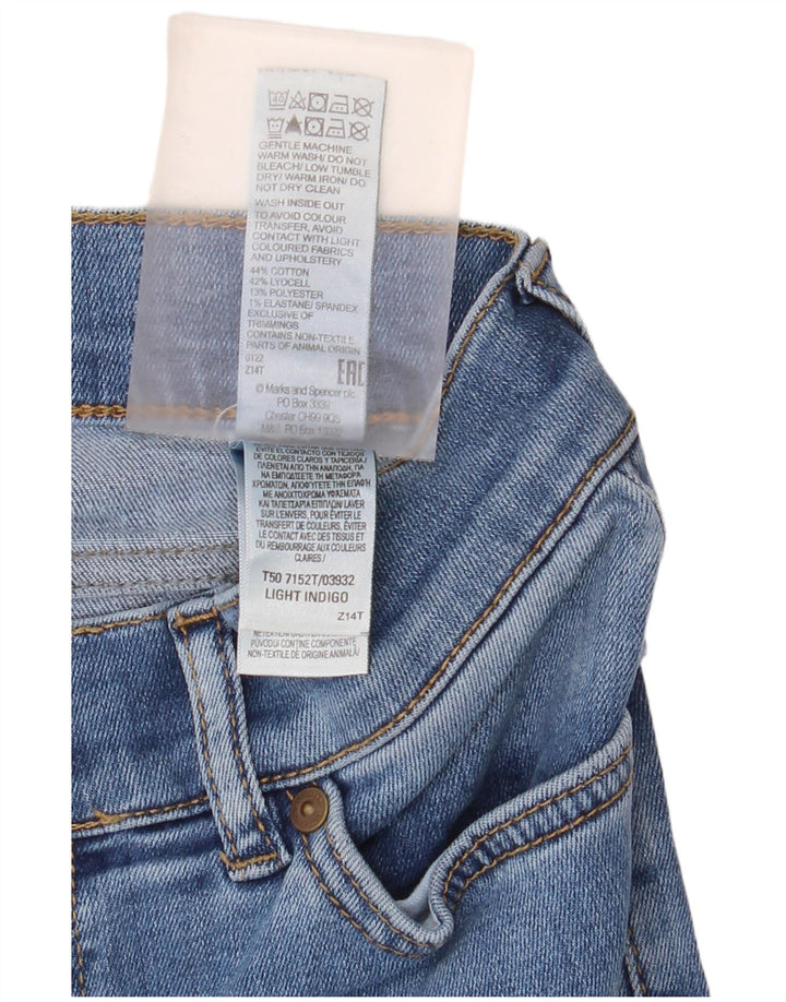 Jeans svasati autografi da donna Marks & Spencer UK 10 piccoli W26 L30 blu