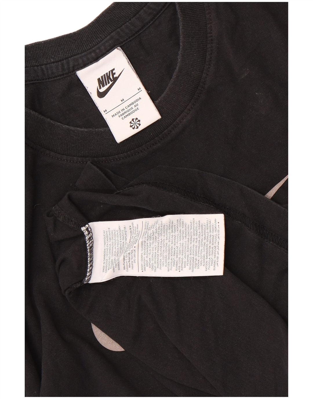 T-shirt grafica da uomo Nike Top in cotone color block medio nero