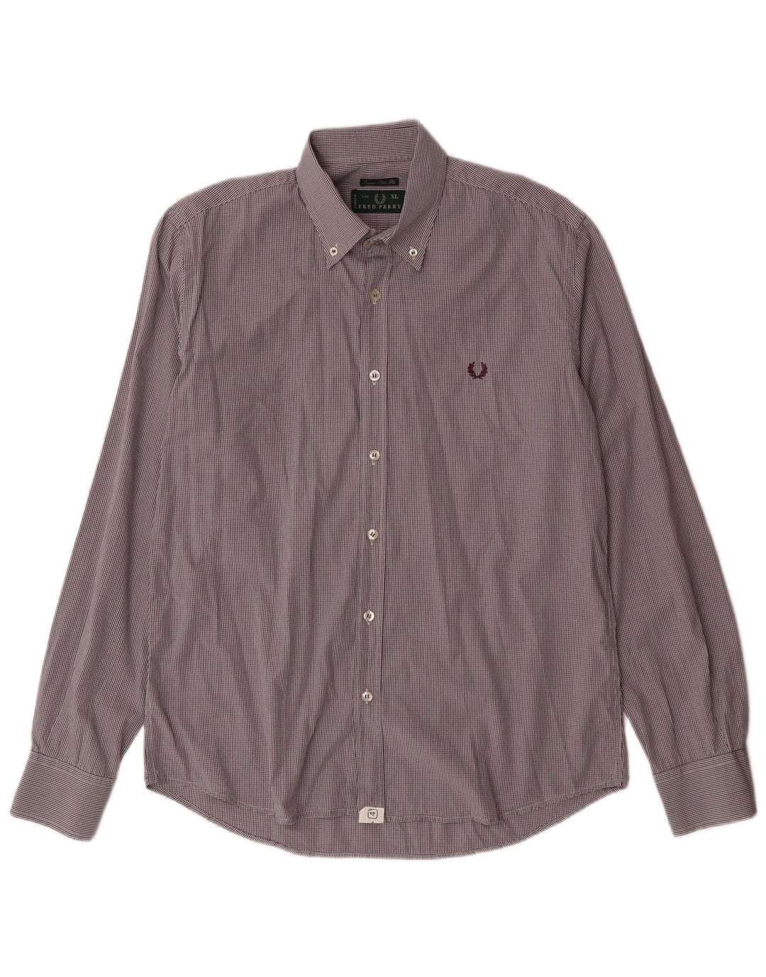 Camicia slim fit da uomo Fred Perry XL in cotone a quadri multicolore