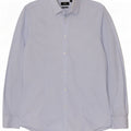 Camicia slim fit da uomo Hugo Boss taglia 40 15 3/4 cotone blu medio